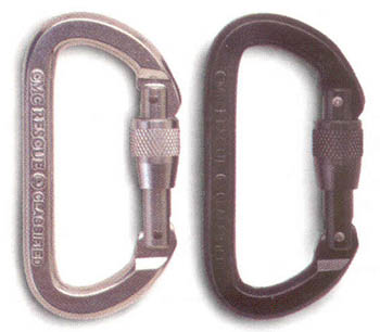 Mosquetones estandard de aluminio CMC Rescue con bloqueo tipo D