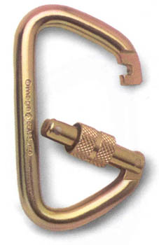 Mosquetón de acero Side-Swing tipo D marca Omega Pacific